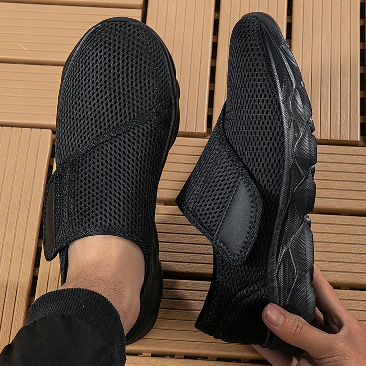 New Men Breathable Mesh Walkin - Sneaker Box 评论和价格