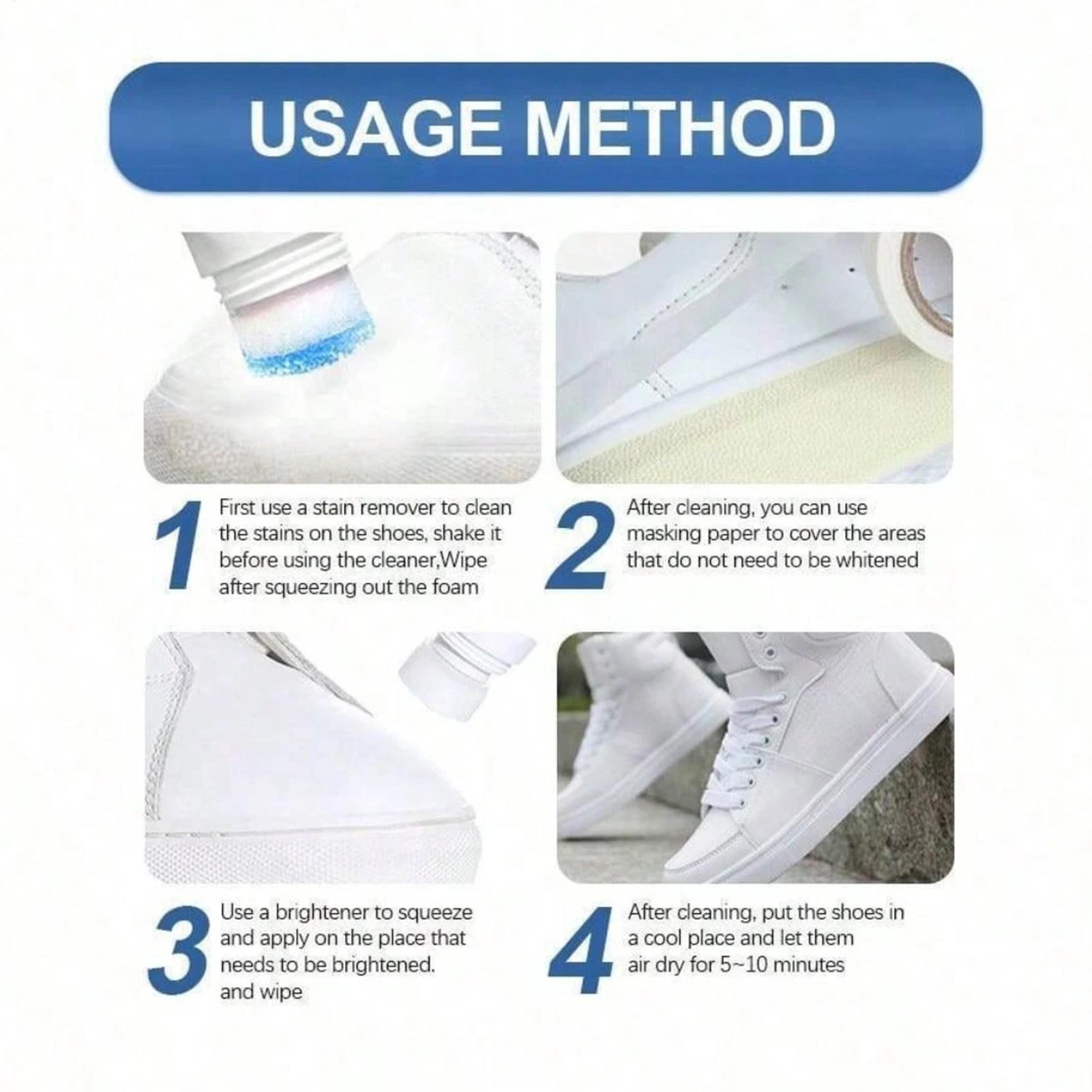No-Wash Foam Shoes Cleaner 100 - Sneaker Care Spray 评论和价格
